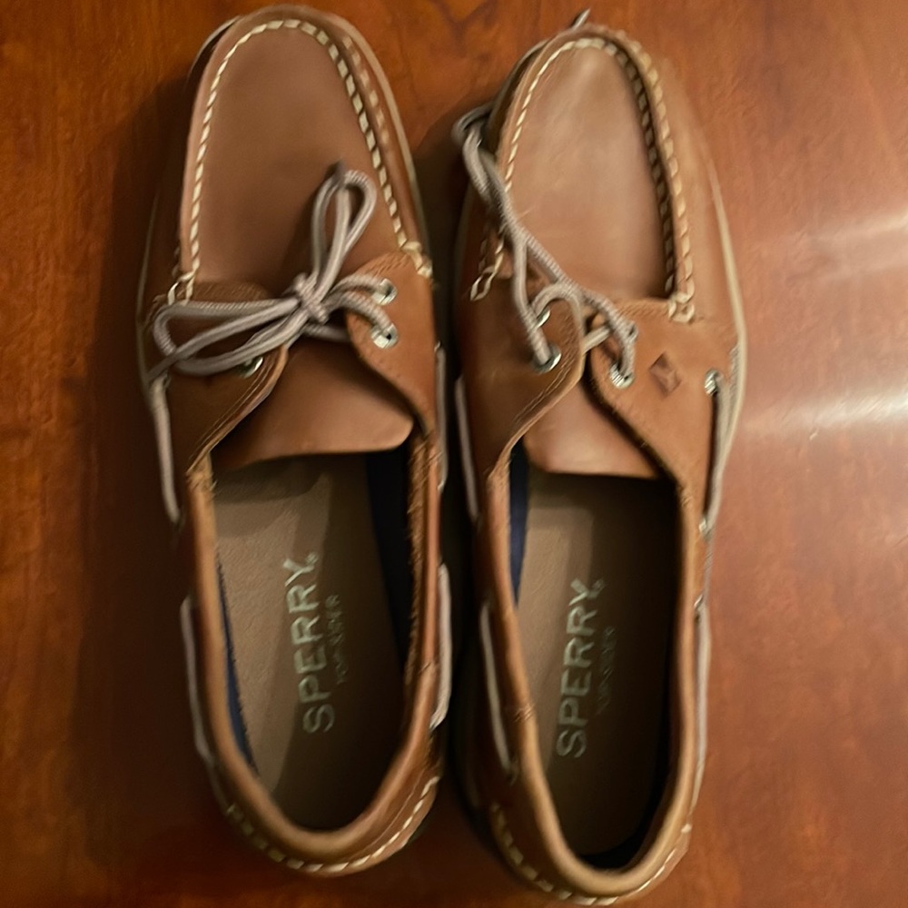 Sperry men’s shoes boat tan leather size 10.0